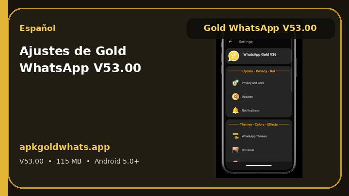 Ajustes de Gold WhatsApp
